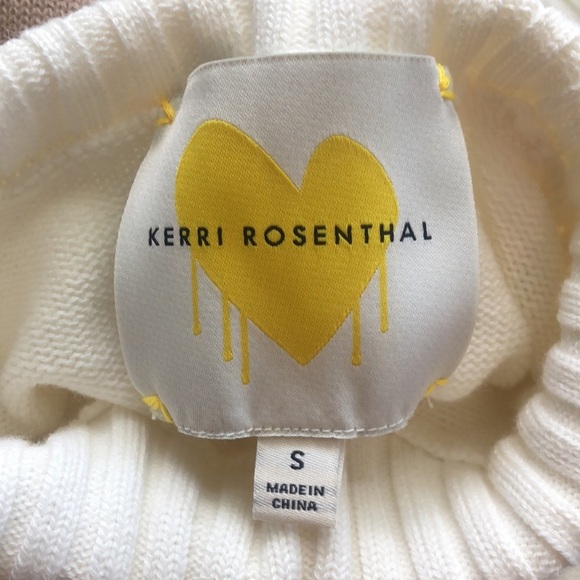 KERRI ROSENTHAL Cotton Cashmere Blend Striped Marlow Wide Stripe Sweater Small - Picture 9 of 15